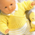 modele tricot bébé cache coeur #3