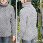 modele tricot gilet irlandais femme #2