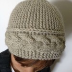 modèle tricot bonnet femme point mousse #12