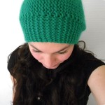 modèle tricot bonnet femme point mousse #15