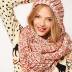 photo tricot modele tricot echarpe a capuche 15