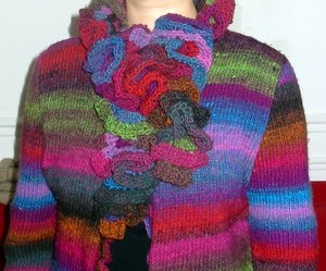 photo tricot modele tricot echarpe moderne 18