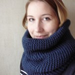 photo tricot modele tricot facile snood 12