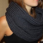 photo tricot modele tricot facile snood 3