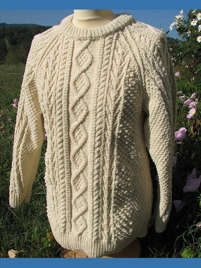 modele tricot pull irlandais