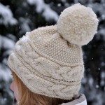 photo tricot modèle tricot bonnet pompon 15