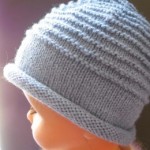 photo tricot modèle tricot facile bonnet bébé 17