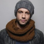 photo tricot modèle tricot facile snood homme 12