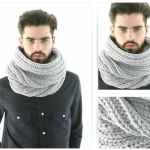 photo tricot modèle tricot facile snood homme 3