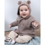 photo tricot modèle tricot gilet capuche fille 14