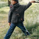 photo tricot modèle tricot gilet capuche fille 9