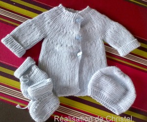 photo tricot modèle tricot jersey chausson bébé gratuit 18