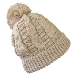 tricoter un bonnet laine pompon