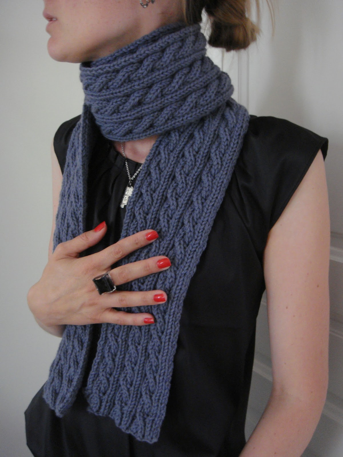 photo tricot modele gratuit tricot echarpe torsade 6