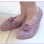 photo tricot modele tricot chausson adulte facile 14