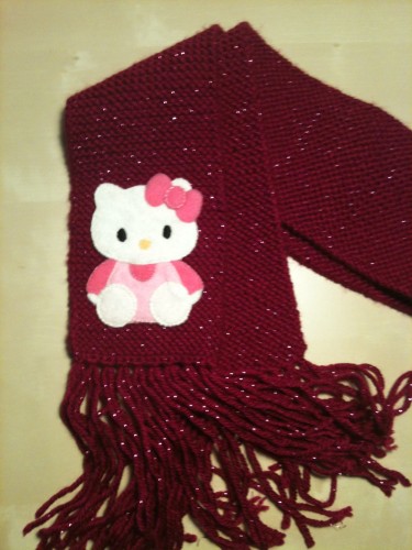 photo tricot modele tricot echarpe hello kitty 6