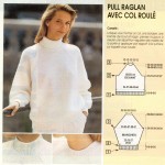 photo tricot modele tricot pull raglan femme