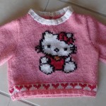photo tricot modele tricoter pull hello kitty 8