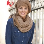 photo tricot modèle tricot bonnet écharpe femme 4