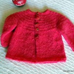 photo tricot modèle tricot bébé top down