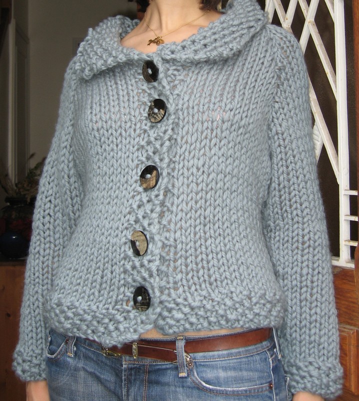 grosse veste en laine tricot