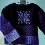 photo tricot modèle tricot gilet jacquard femme 13