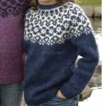 photo tricot modèle tricot gilet jacquard femme 17