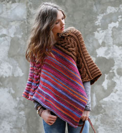 photo tricot modèle tricot poncho 2