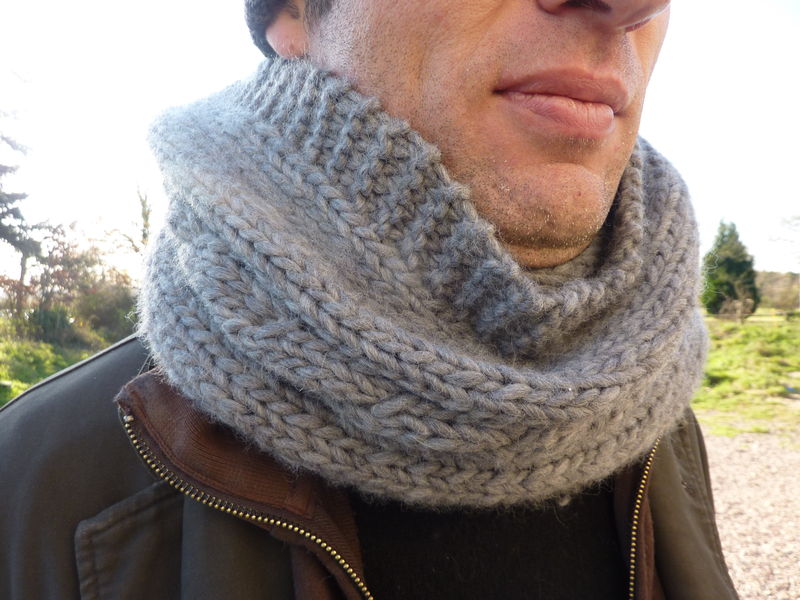 tricoter un snood pour homme