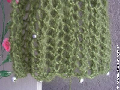 photo tricot modèle tricoter debutant une echarpe 16