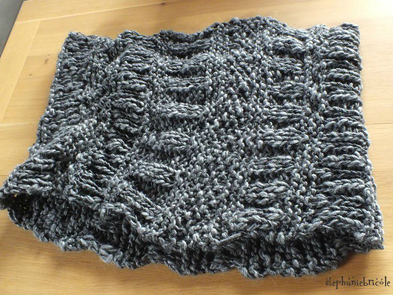 photo tricot modèle tricoter debutant une echarpe 6