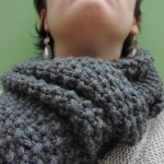 photo tricot modèle tricoter point de riz une écharpe 16
