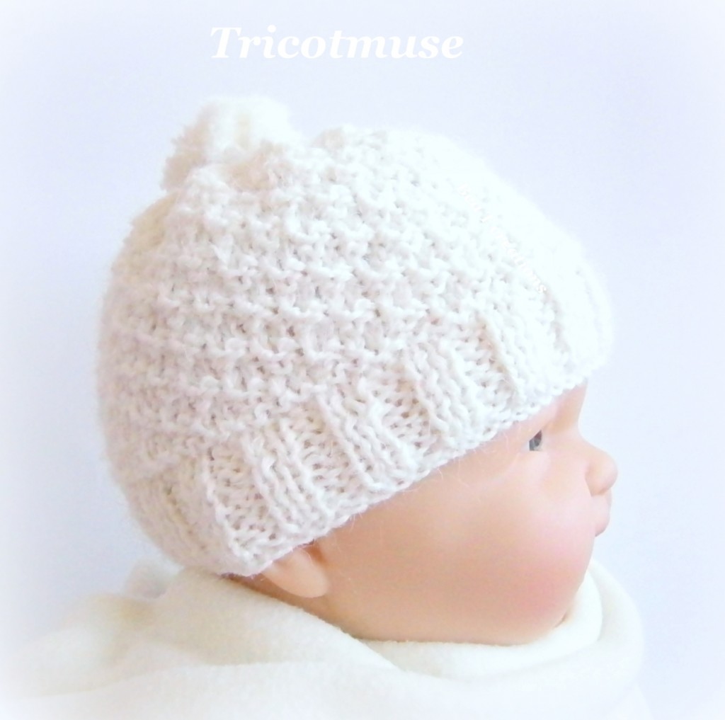 tricot bonnet bebe facile naissance