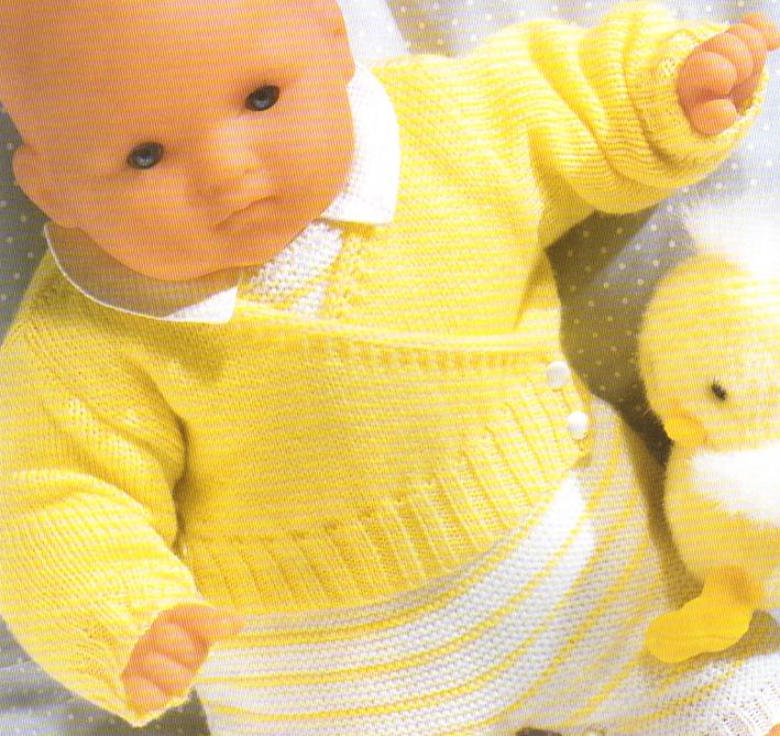 modele tricot bébé cache coeur #3