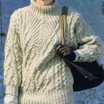 modele tricot gilet irlandais femme #10