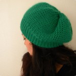 modèle tricot bonnet femme point mousse #3