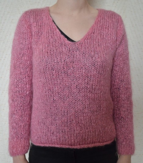 modèle tricot pull col v #1