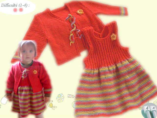 modèle tricot robe bébé #16