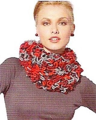 photo tricot modele tricot echarpe ruban 7