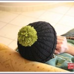 photo tricot modèle tricot bonnet pompon 18