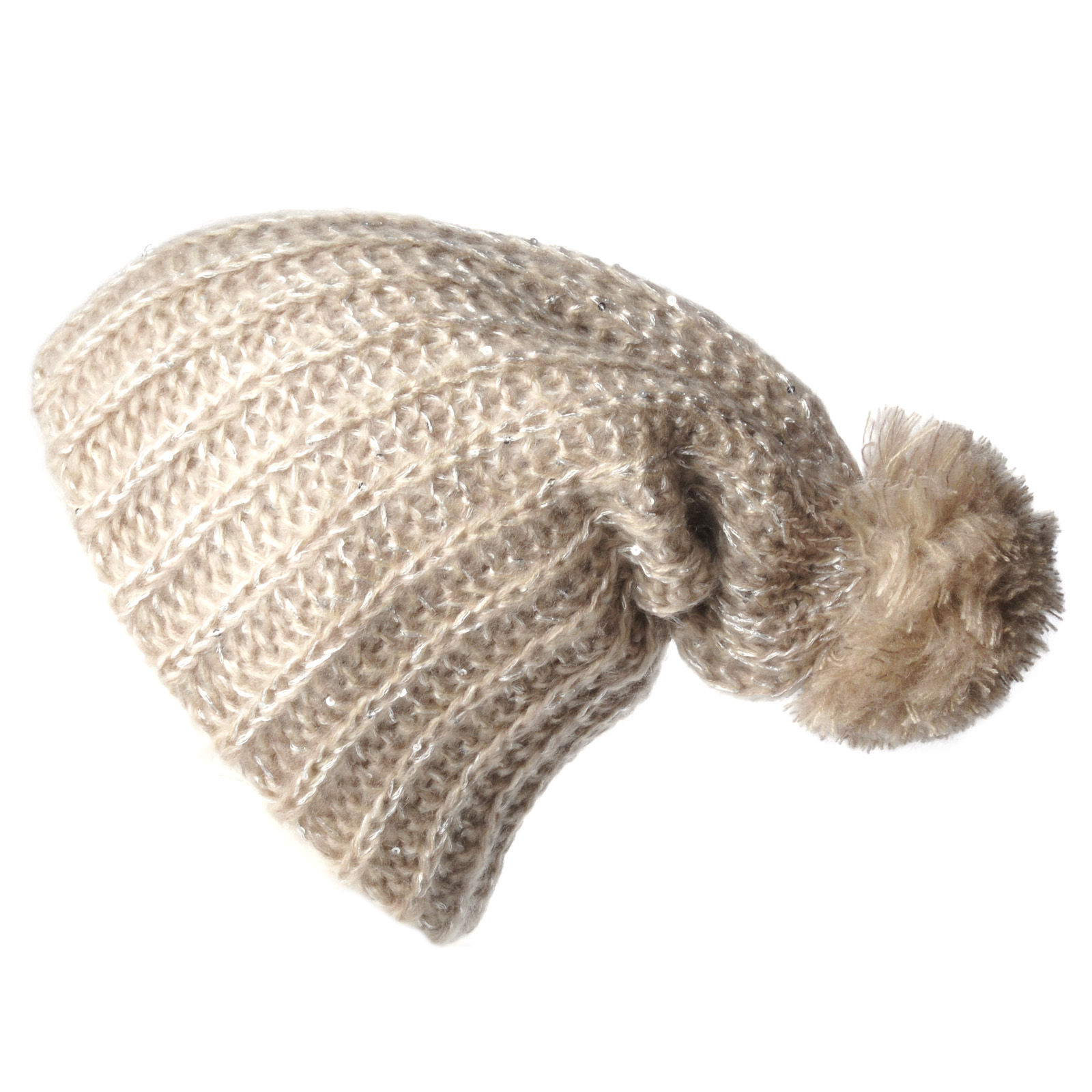 Bonnet Femme Hiver Avec Pompons - Laine Tricotée Main Pérou - Taille Unique - Neuf Avec étiquettes