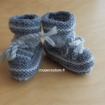 photo tricot modele tricot bebe chaussons 6