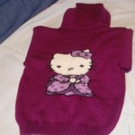 photo tricot modele tricoter pull hello kitty 13