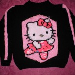photo tricot modele tricoter pull hello kitty 3