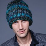 photo tricot modèle tricot bonnet homme avec pompon 17