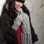 photo tricot modèle tricot bonnet écharpe femme 14