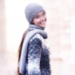 photo tricot modèle tricot bonnet écharpe femme 6