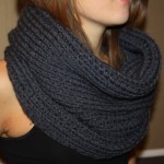 photo tricot modèle tricot facile snood gratuit 2