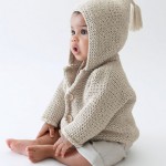 photo tricot modèle tricot gilet capuche bébé