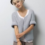 photo tricot modèle tricot gilet grosse laine 5